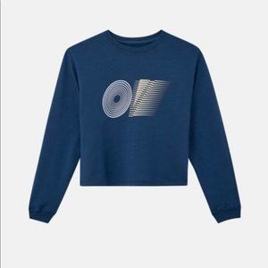 Outdoor Voices Teal Cropped Sweatshirt